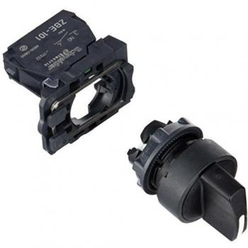 Conmutador selector 2 posiciones, L con enclavamiento, R moment