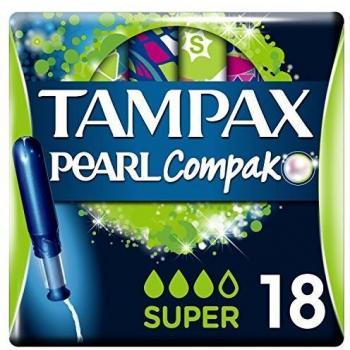 Tampax Compak Pearl 100% Algodón Super 18 Uds