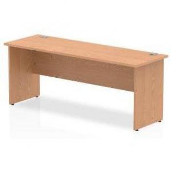 Oak Desk with Solid Panel End Legs