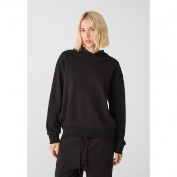Stradivarius Hoodie mit Kapuze Schwarz Größe S