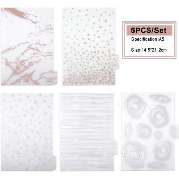 5Pcs A5/A6 Spiral Notebook Category Page Covers