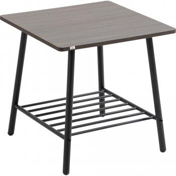 Mesa Auxiliar Compacta Estilo Industrial 50x50x50 cm Gris