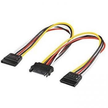 Cable Alimentacion SATA A 2 SATA Duplicador