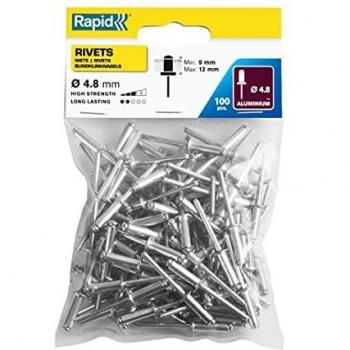 Rapid Rivets Standard Aluminium Rivets 4.8 x 16 mm 100 Pieces