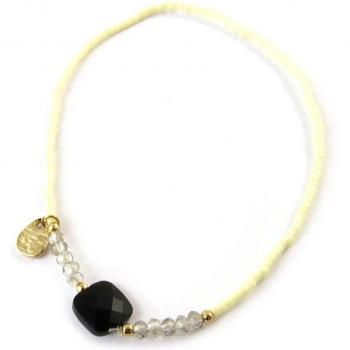 Pulsera de diseño 'Kilimanjaro' en colores negro y beige