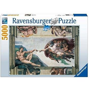 Puzzle di 5000 pezzi con la grafica de La Creazione di Adamo della Ravensburger Italy