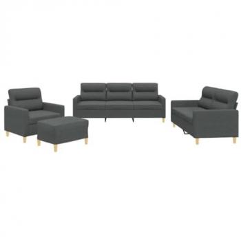 VidaXL Dark Gray Fabric Sofa Set