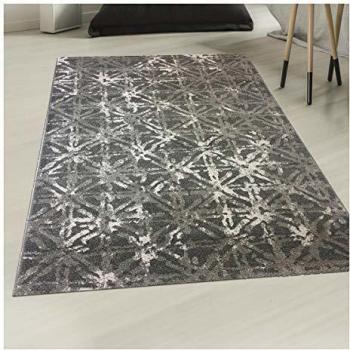 Tapis Salon 80x150 cm Rectangulaire Vintage SCANDINAVE Gris