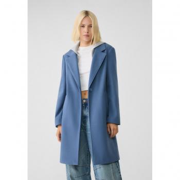 Indigo Midi-Mantel mit sanfter Haptik