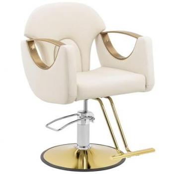 PHYSA BARTON Cream Hairdresser Chair with Footrest