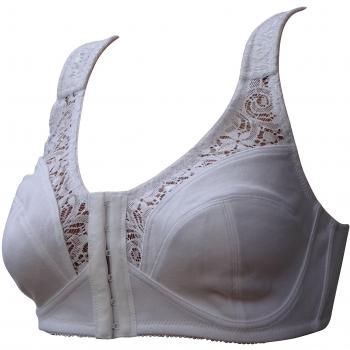 Speidel 95C Haken-Front-BH ohne Bügel, feminine Form, weiß