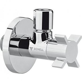 Schell Eckregulierventil 1/2 Zoll AG, verchromt, mit Regulierfunktion