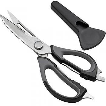 Stainless-Steel Scissors for Fish, Vegetables, Bones, and Herbs with Peeler
