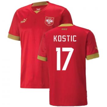 Puma Tenue à Domicile Serbie 2022‑23 – KOSTIC 17 Rouge – Small Adult