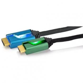 Cable Doble HDMI 1.8 m Afterglow en Azul y Verde