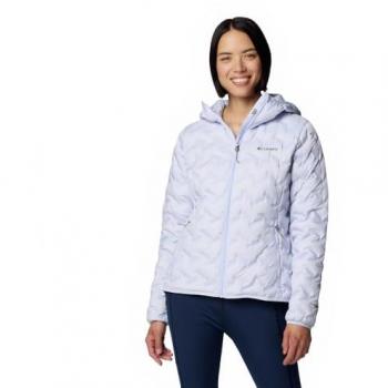 Columbia Abrigo Delta Ridge™ II Azul, chaqueta con capucha, material aislante de plumón, diseño ligero y compresible, impermeable y transpirable, ajuste femenino, disponible en color azul