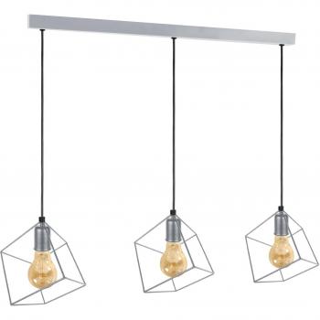 Lustre SQUARE TOSEL Aluminium 25 × 80 cm, 3 E27, 40 W