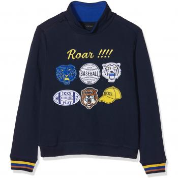 IKKS Sudadera para Niños, PATCHS, Color Azul (Navy 48) 4 años