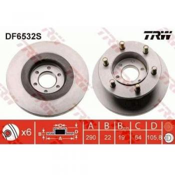 Trw Disco Freno Anteriore Iveco Daily II DF6532S