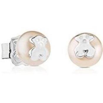 Pendientes de Plata de TOUS con Oso y Perla de 0.6 cm