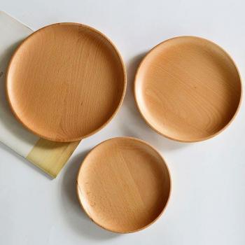 Plato de madera sólida para servir