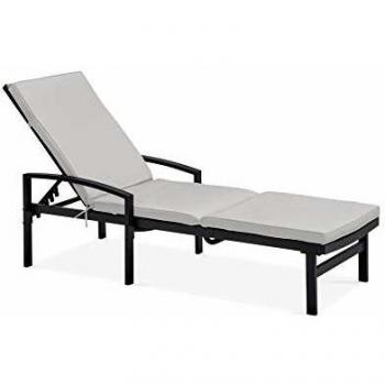 Coussin de Bain de Soleil Ecru Rectangulaire 186 x 53 x 5 cm