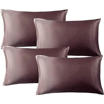 Bedsure Standard Size Satin Pillowcase Set