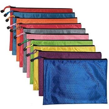MMY-10 pcs Perles Matte Football Chemise-Paquet Portefeuille Pochette en PVC Zip Document Dossier-1pcs (A4)