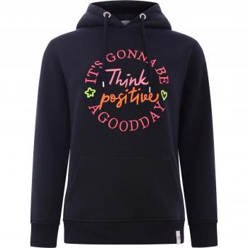 Navy Zwillingsherz Sweatshirt mit Neon-„Think positiv“