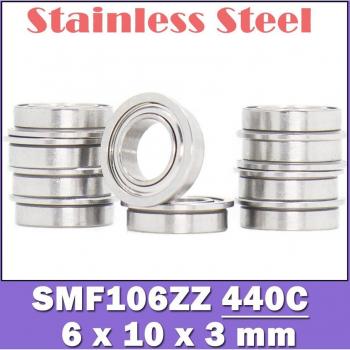 Edelstahl Flanschlager SMF106ZZ 6x10x3mm (10 Stück) doppel-abgeschirmt