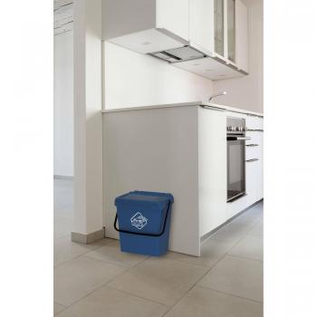 Poubelle Polypropylène Séparée 30 L – Made in Italy – Bleu – Dmora