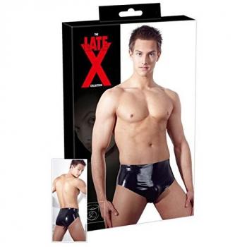 Gothic Latex Herren‑Slip mit aufblasbarem Fetisch‑Plug