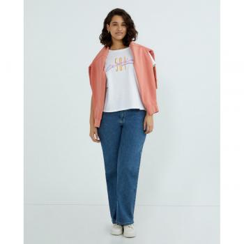 Levis Plus Femme T‑shirt Authentiek Wit met Logo