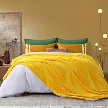 Coperta Grande “Winter Glow” WAVVE – Pile Sherpa & Flanella