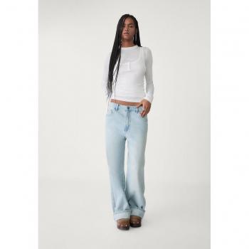 Stradivarius Casual Light‑Bleached Baggy Jeans – Size 0