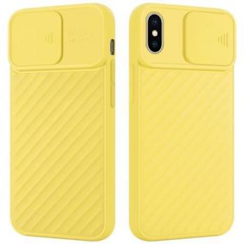 Coperchio in Silicone TPU Giallo per iPhone X