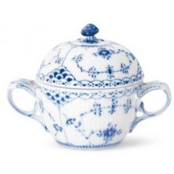 Blue Fluted Half Lace Sugar Bowl by Royal Copenhagen – Wedding Presentation