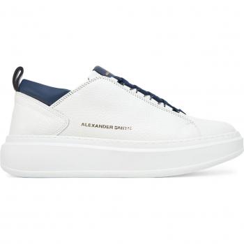 Men's Alexander Smith Wembley Dual‑Color White & Blue Trainers