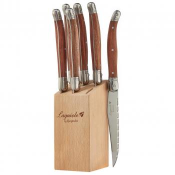 Wood Handle Six-Piece Steak Knife Collection