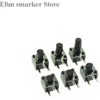 Tact Switch 12V, 4.5×4.5×5 mm – Lot de 50 pièces