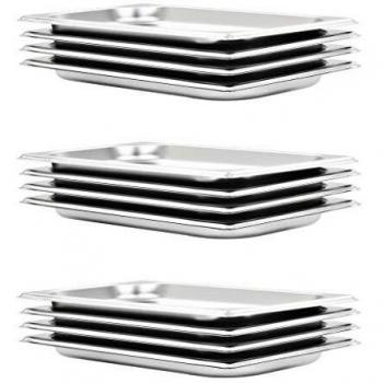 12 Stainless Steel Gastronorm Containers GN 1/3 20 mm