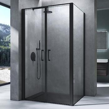 Paroi de Douche Noir 100x100 Verre 8mm Easy Clean