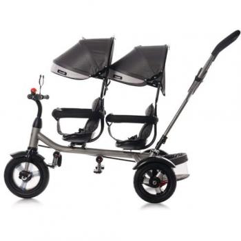 Chipolino Trike 2Play Geschwisterdreirad für zwei Kinder bis 50 kg mit Gummireifen