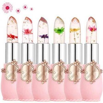 Pcs Beauté Jelly Lipstick, Fleur Température Changement de couleur rouge à lèvres, hydratant