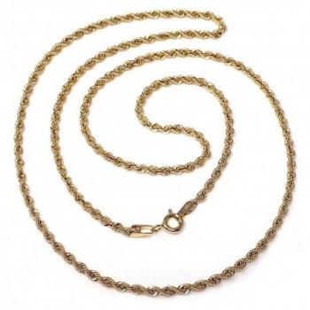 Collar de oro 18k salomónico 50cm. ligero [AB8978]