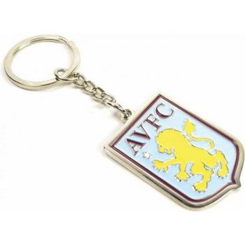 One‑Size Aston Villa FC Wappen‑Schlüsselanhänger – Blau & Gelb