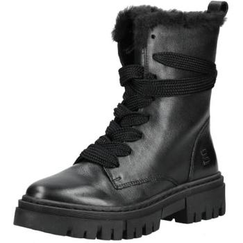 BAGATT Damenstiefel Stiefelette – schwarze Schnürstiefel aus Leder, Größe 39