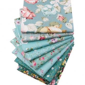 Tela de Manualidades Florales – 8 Tonos, 50x50 cm