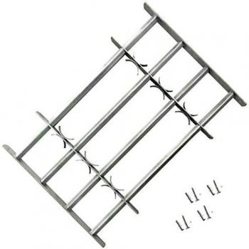 Adjustable Security Grille for Windows with 4 Crossbars 700-1050 mm