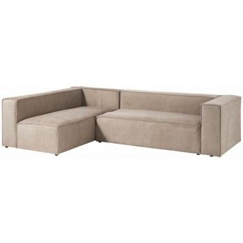 Brugge Sofà angolare in Tessuto Beige 175x64